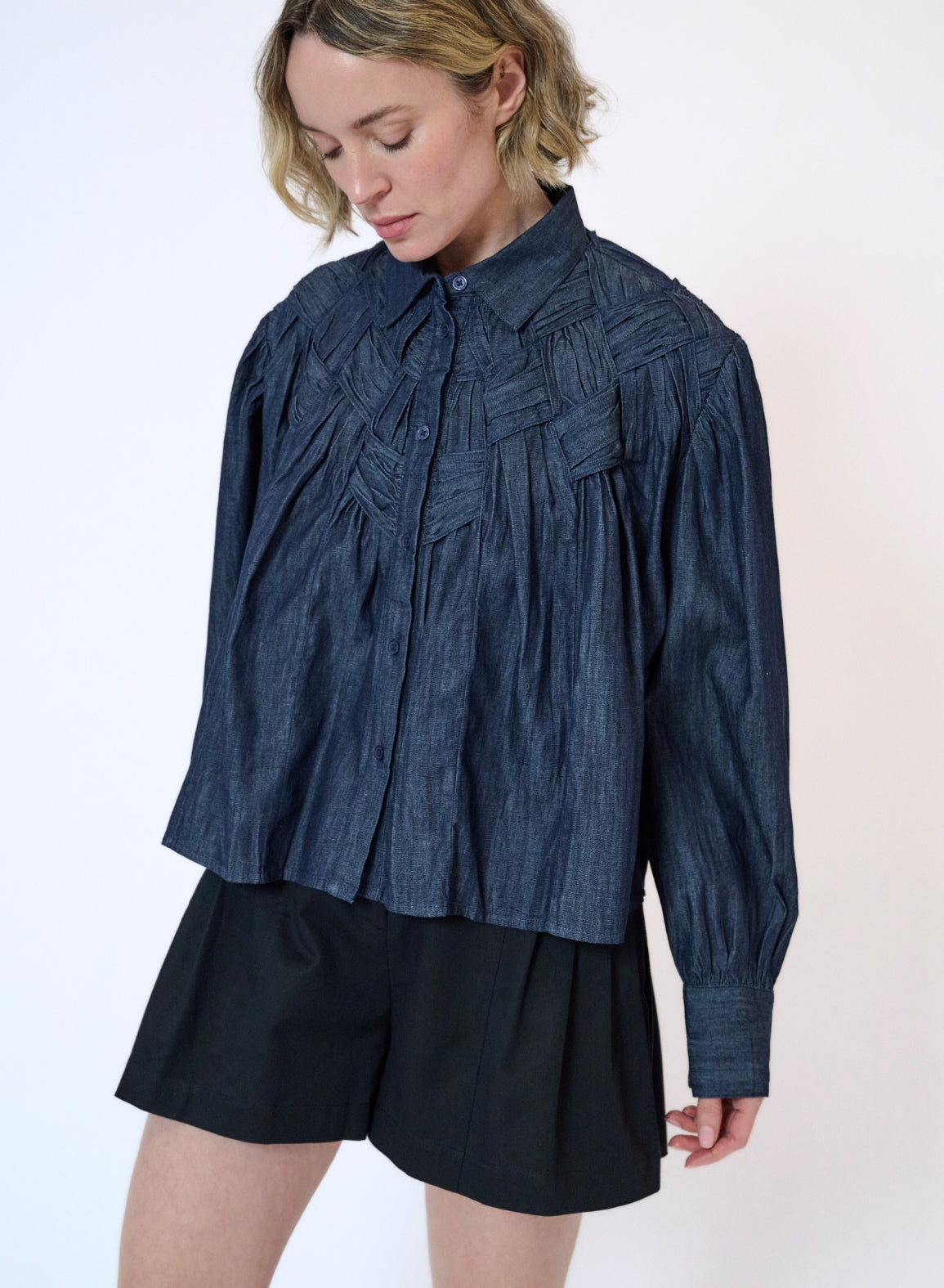 Merlette Georgia Top- Dark Wash