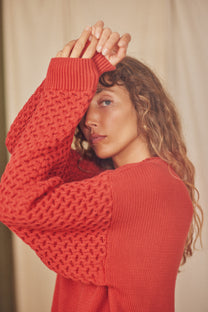 COSSAC ORGANIC VEGAN SWEATER- Poppy