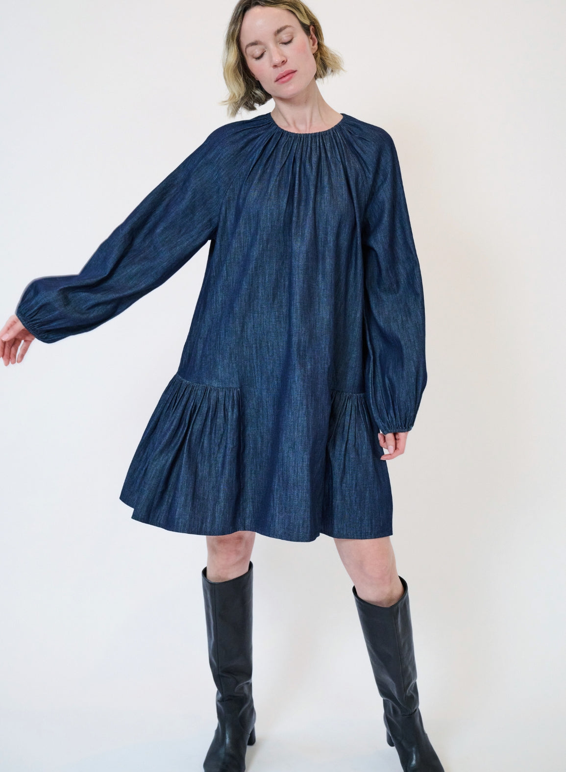 Merlette Seymour Dress- Dark Wash