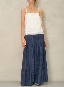 M.A.B.E Kora Cotton Silk Maxi Skirt