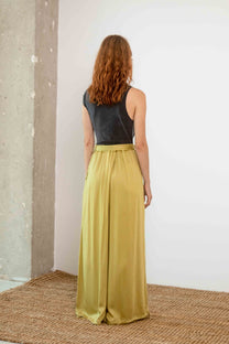Cossac Wide Ecovero Trousers in Soft Olive