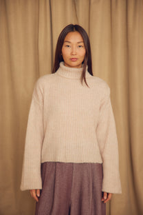 Cossac Alpaca Wool Turtleneck - Ecru