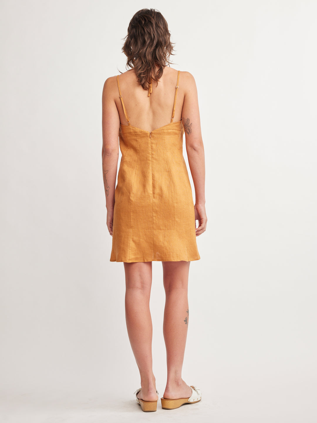 Anais Adjustable Strap Mini Dress- Maple
