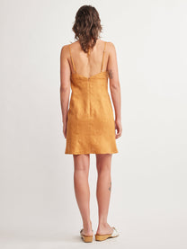 Anais Adjustable Strap Mini Dress- Maple