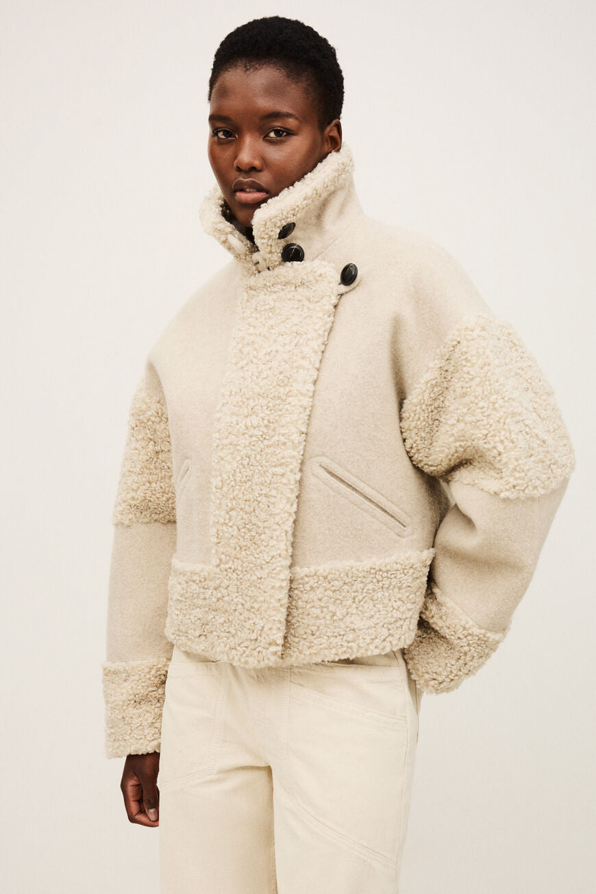Ba&amp;Sh Fleet Coat- Ecru