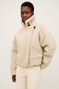 Ba&amp;Sh Fleet Coat- Ecru