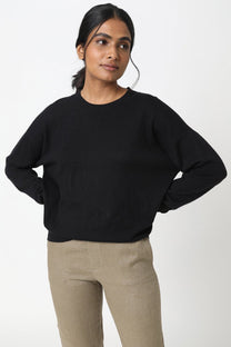 Cotton Cashmere Crew Neck Sweater