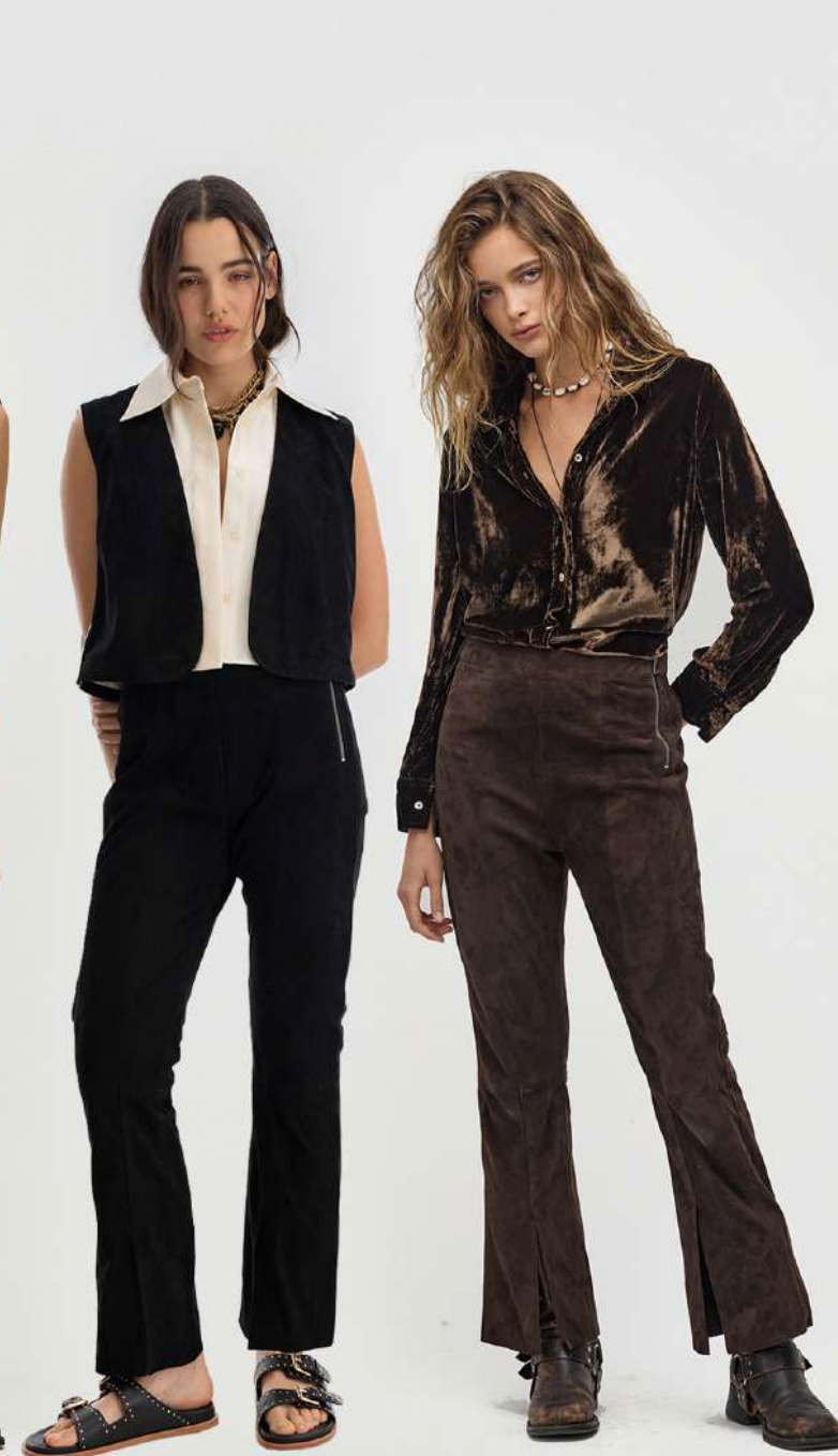 Tori Suede Pant- Black