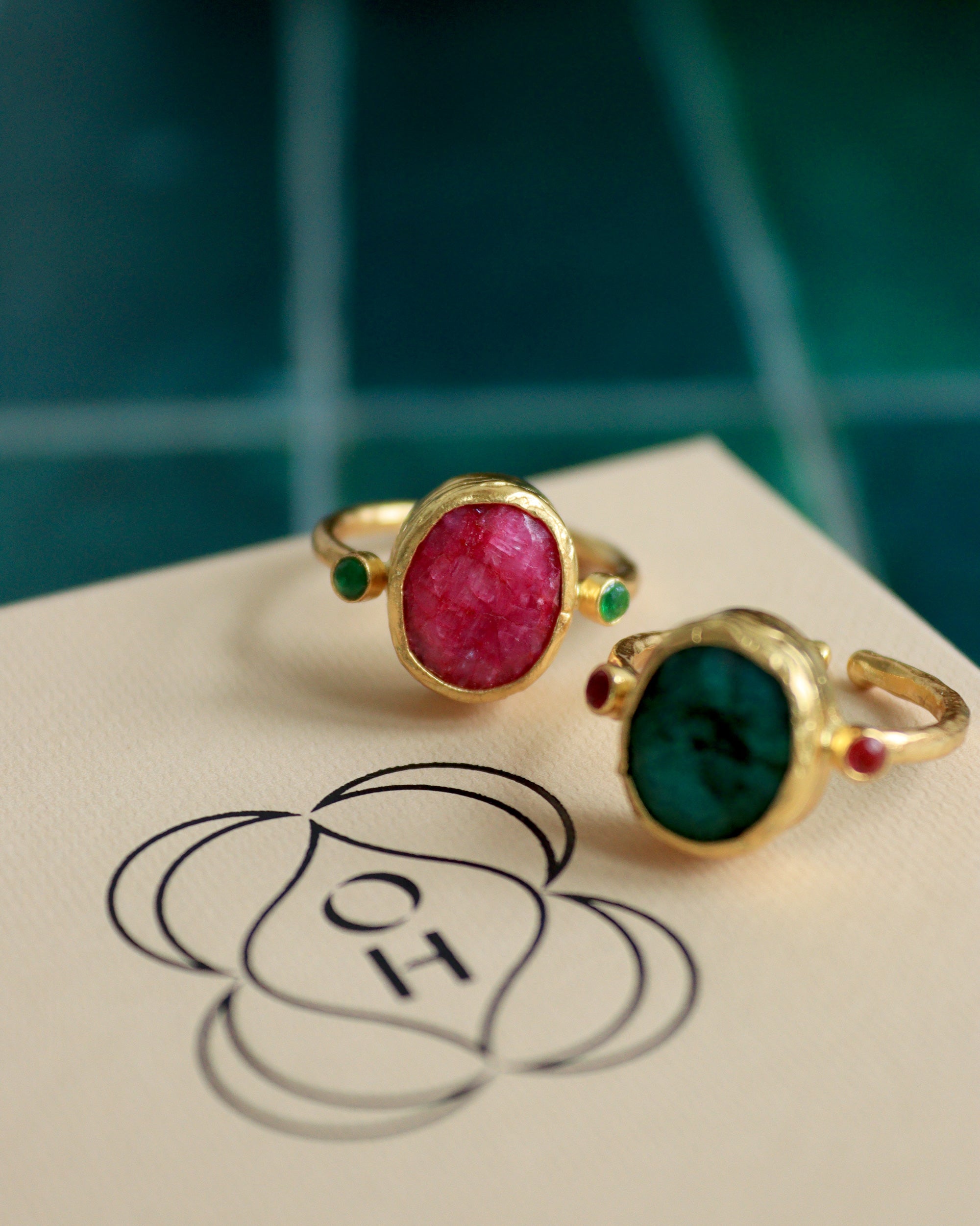 Lucia Emerald Cocktail Ring
