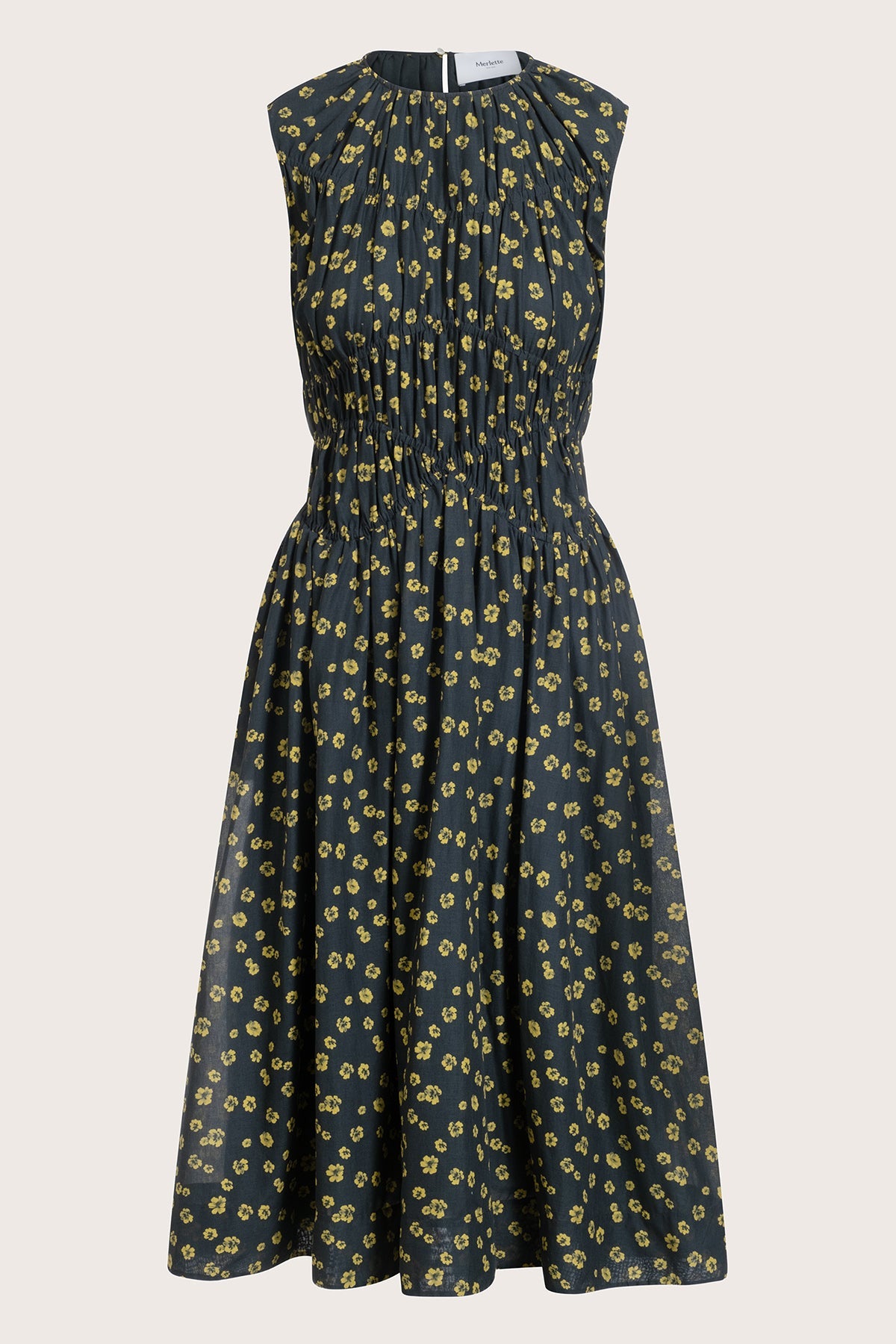Merlette Villard Dress - Navy Lemon Floral Print