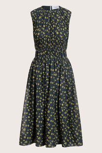Merlette Villard Dress - Navy Lemon Floral Print