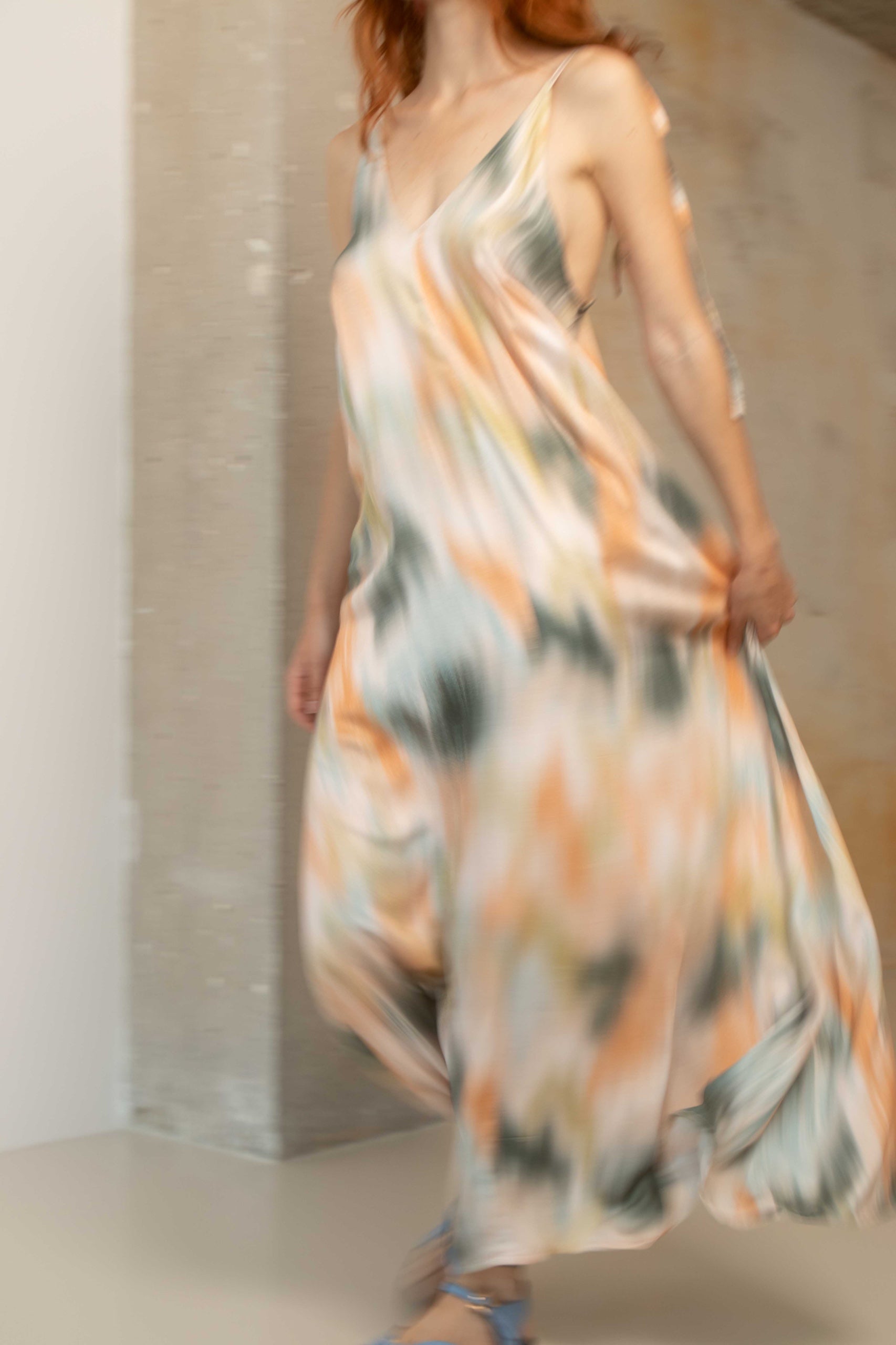 Cossac Ecovero Maxi Dress in multicolor print