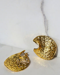 Lorena Gold Statement Stud Earrings