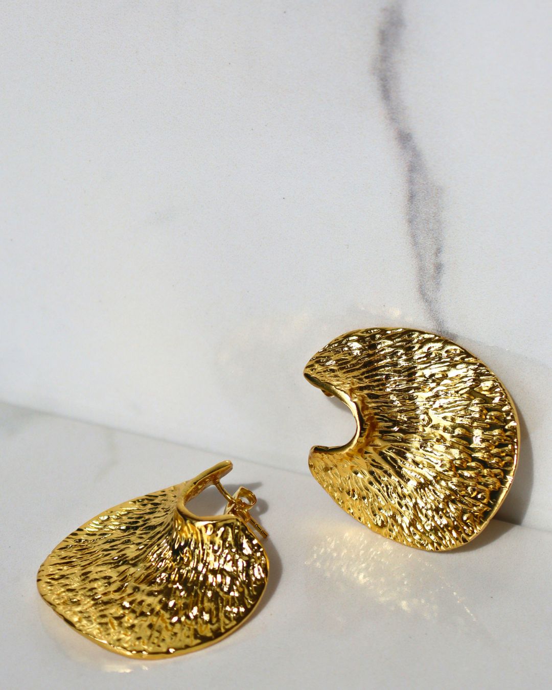 Lorena Gold Statement Stud Earrings