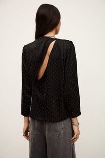 Debra Assymetrical Collar Top