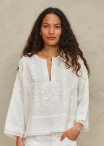M.A.B.E. Rosa Embroidered Top