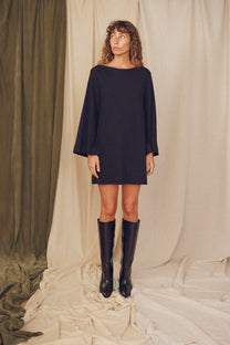 Cossac Knit Mini Dress- Black