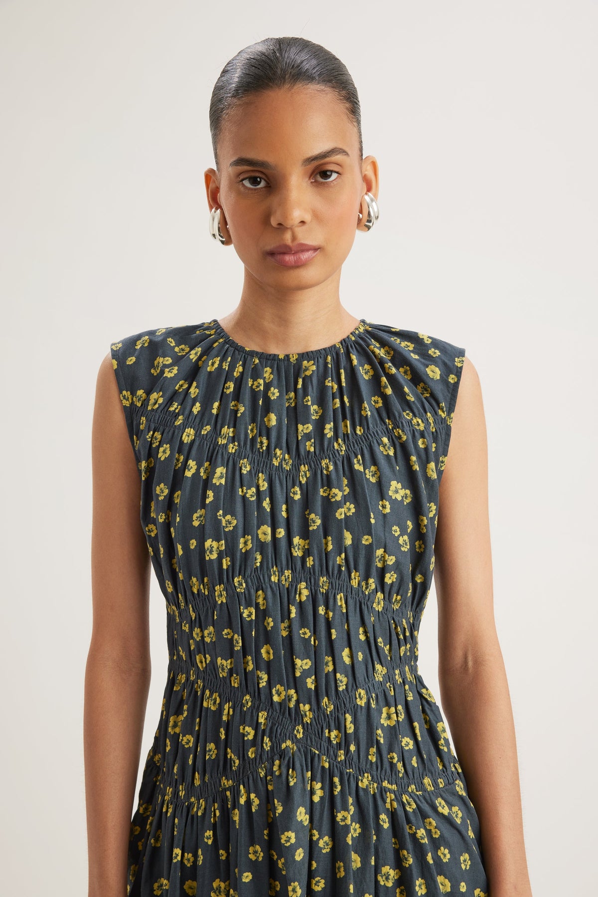 Merlette Villard Dress - Navy Lemon Floral Print
