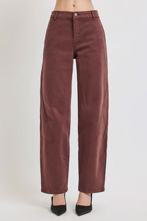 Risen Slouchy Baggy Pants- Choco Brown