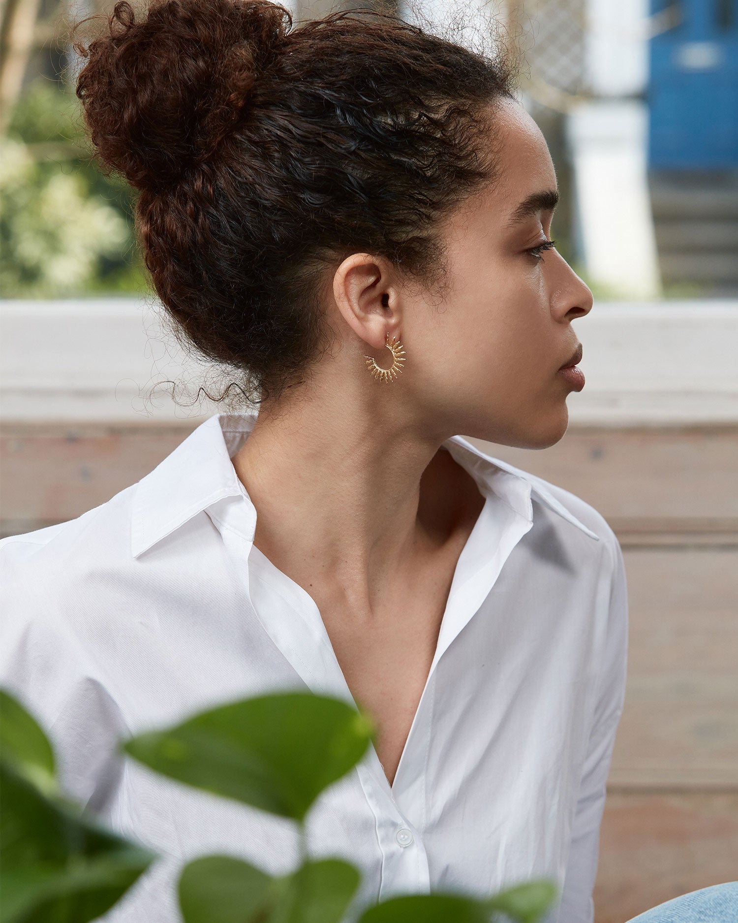 Aylin Gold Hoop Earrings