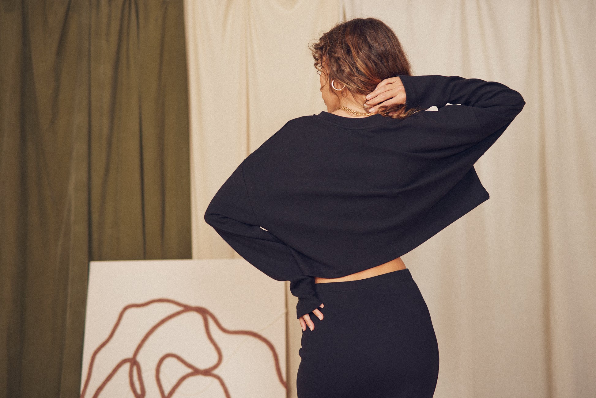 COSSAC MIDI SKIRT- BLACK