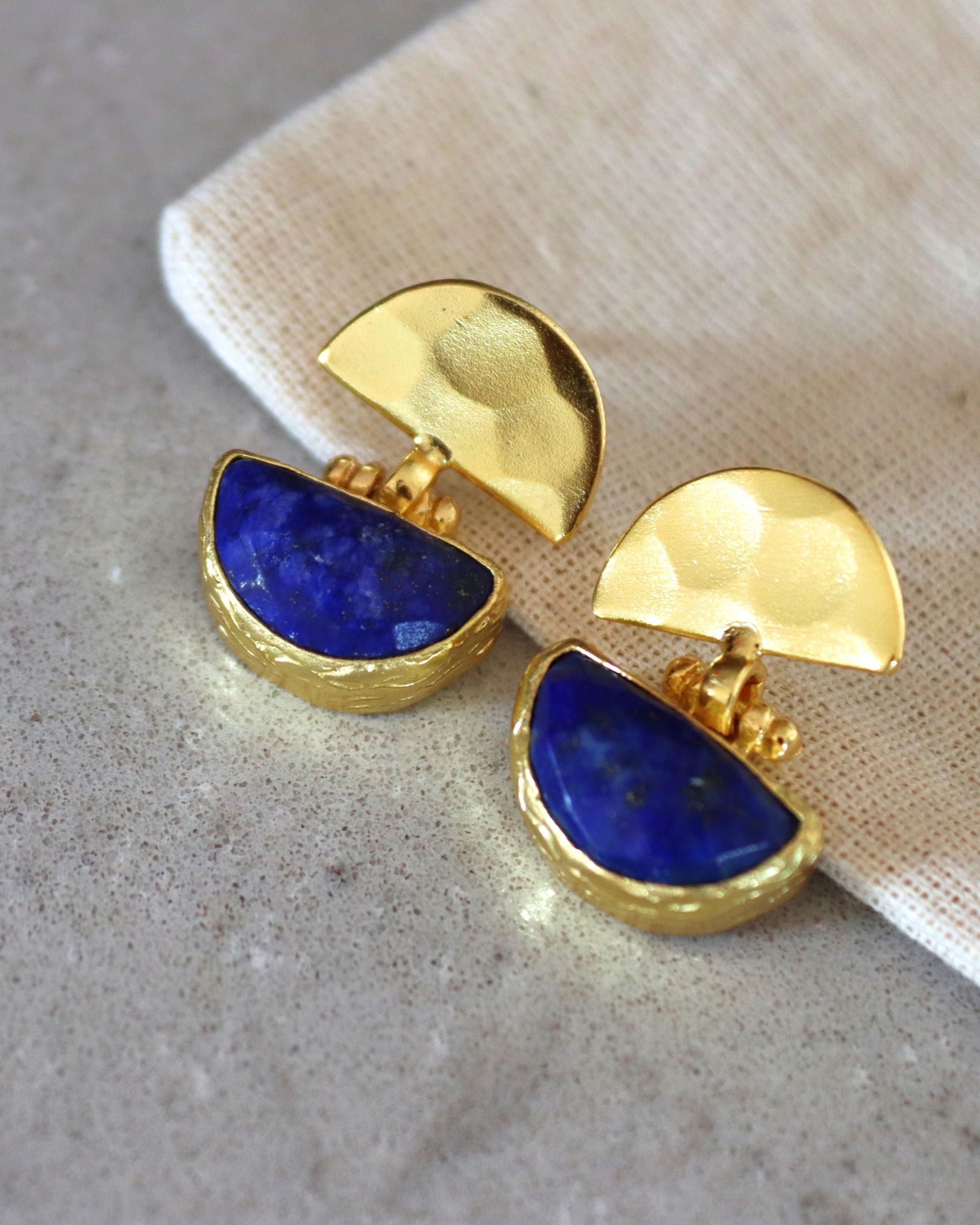 Mina Lapis Drop Stud Earrings