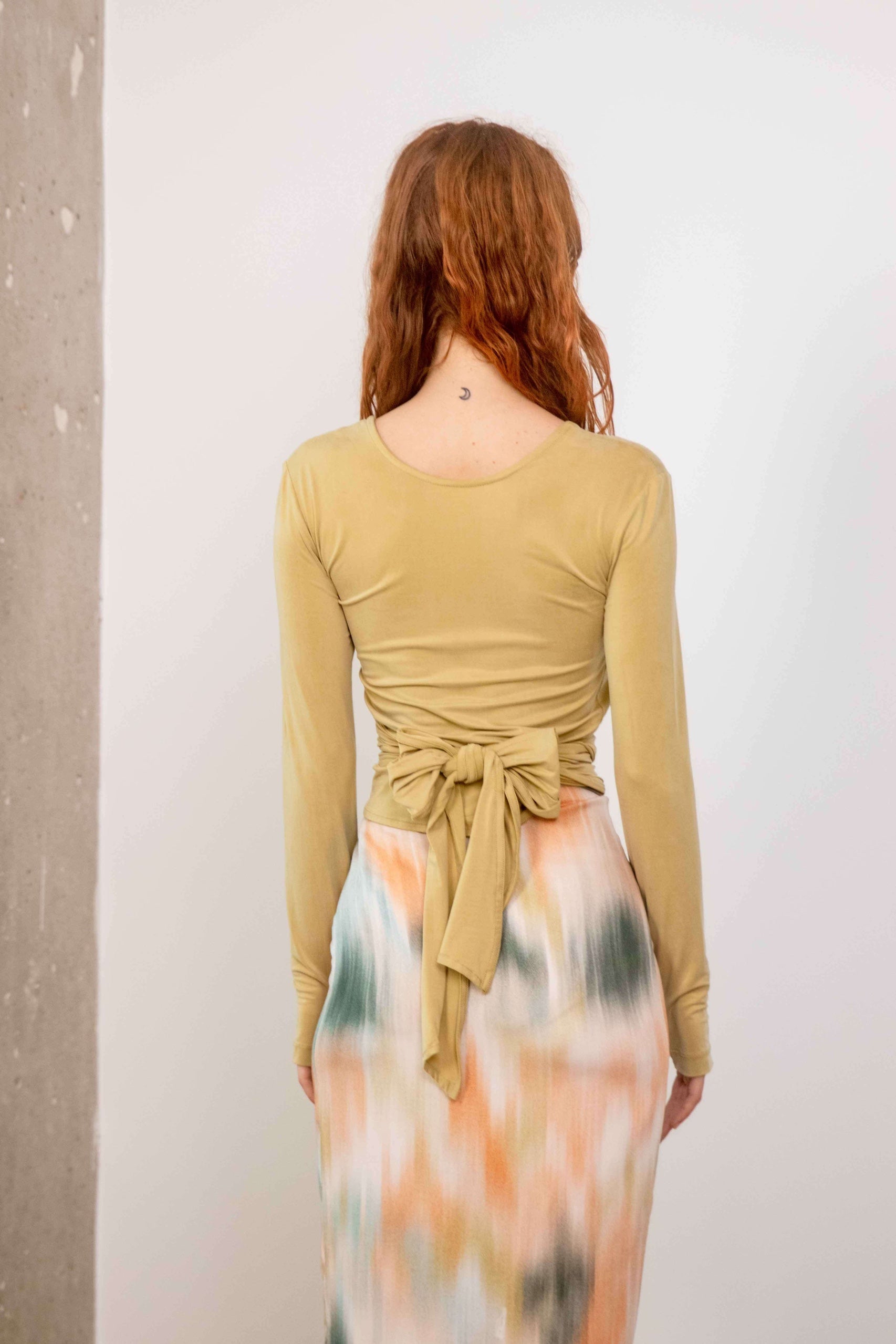 Cossac Ballet Wrap Top - Soft Olive Cupro