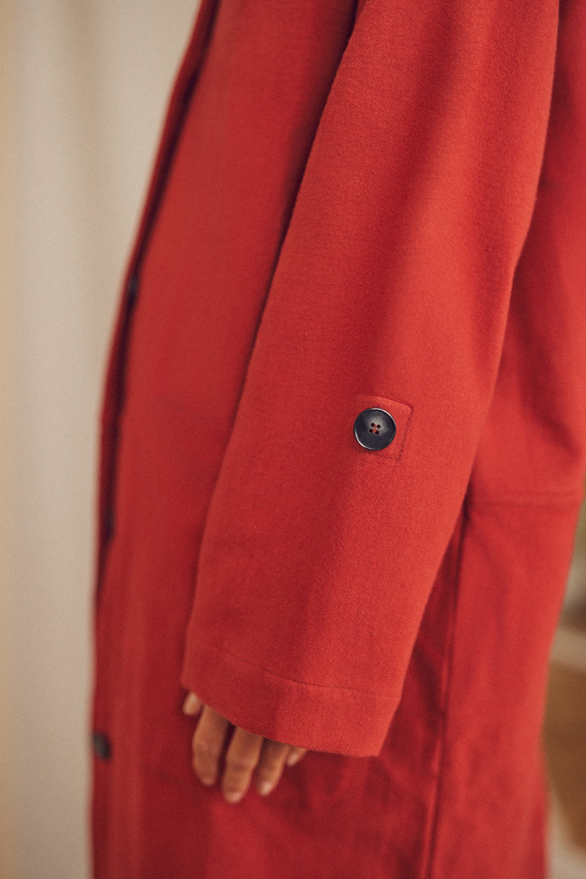 Cossac Organic Cotton Wide Coat - Poppy