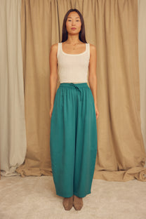 Cossac  Organic Cotton and Lyocell Ribbed Tank - Ecru