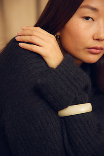 Cossac Alpaca Wool Turtleneck in Black