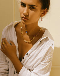 Nazar Navy Evil Eye Necklace