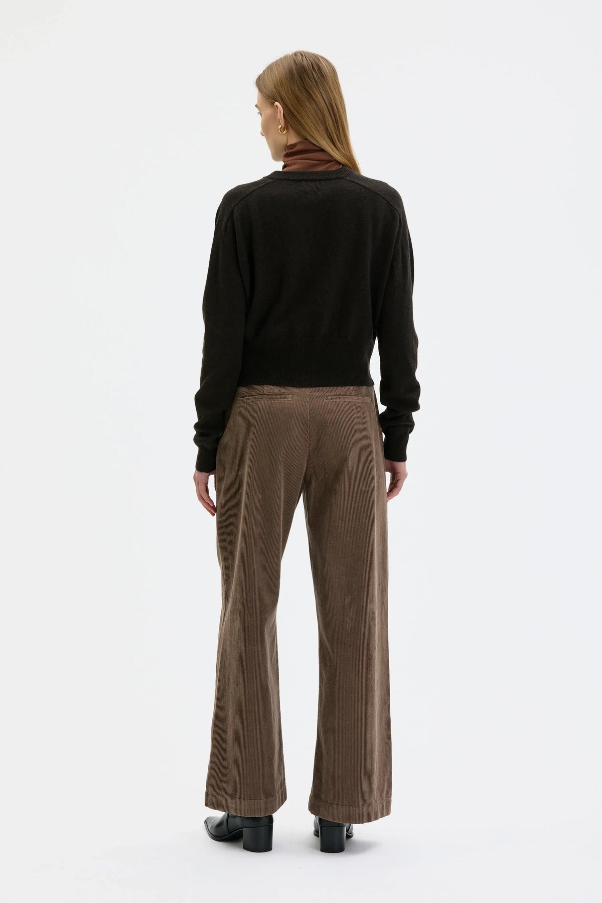 Maska Malo Fine Knit Wool Cashmere Cardigan - Morel Brown