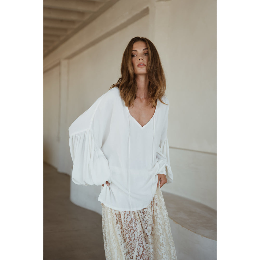 Lace Slip Skirt- White