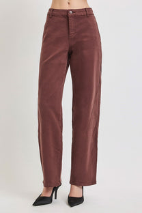 Risen Slouchy Baggy Pants- Choco Brown