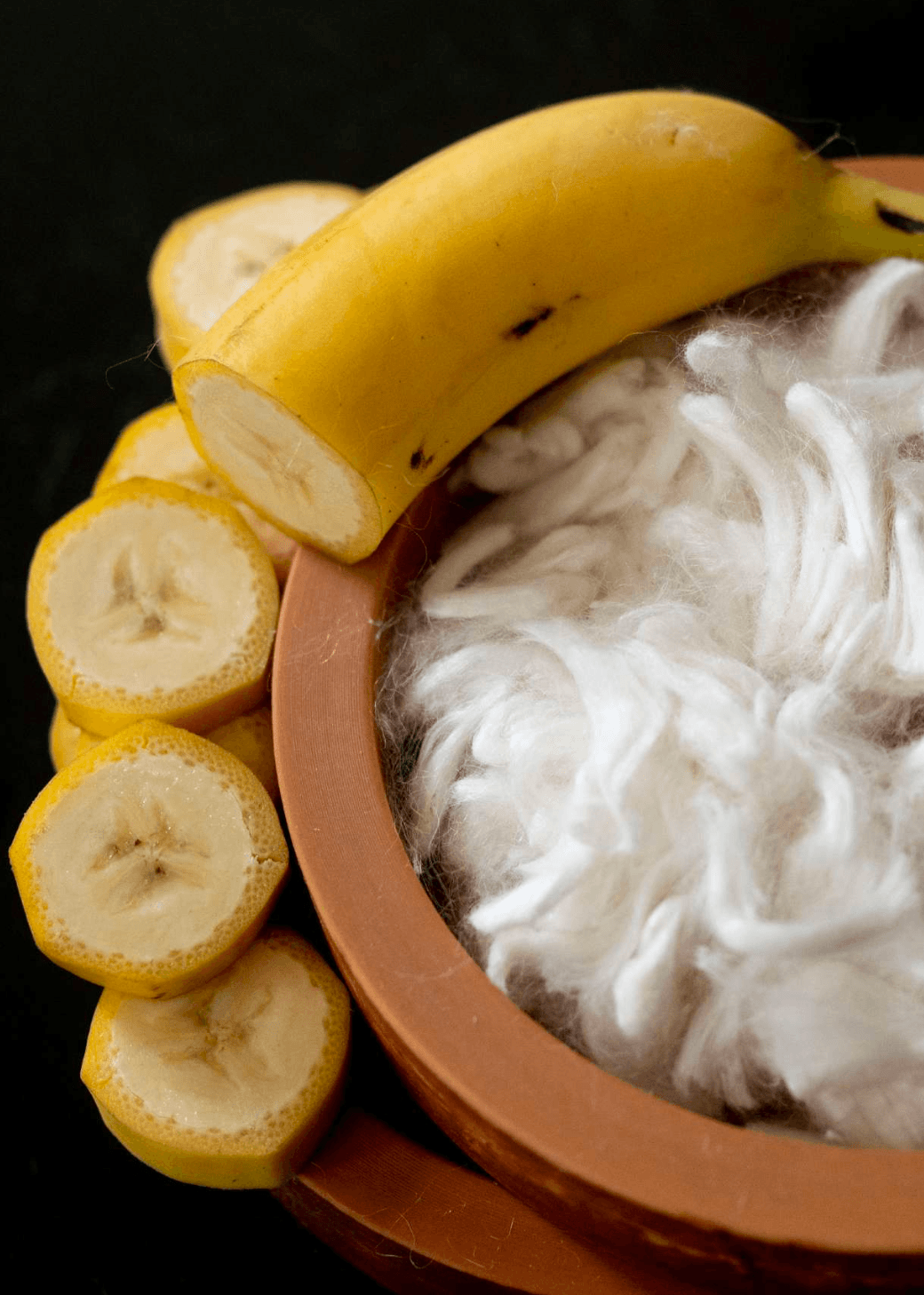 Banana Pineapple Drape Neckline Top in Ecru