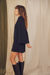 Cossac Knit Mini Dress- Black