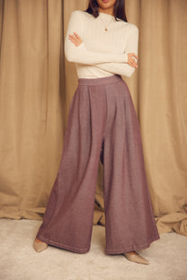 Cossac Organic Cotton Wide Trousers - Cocoa