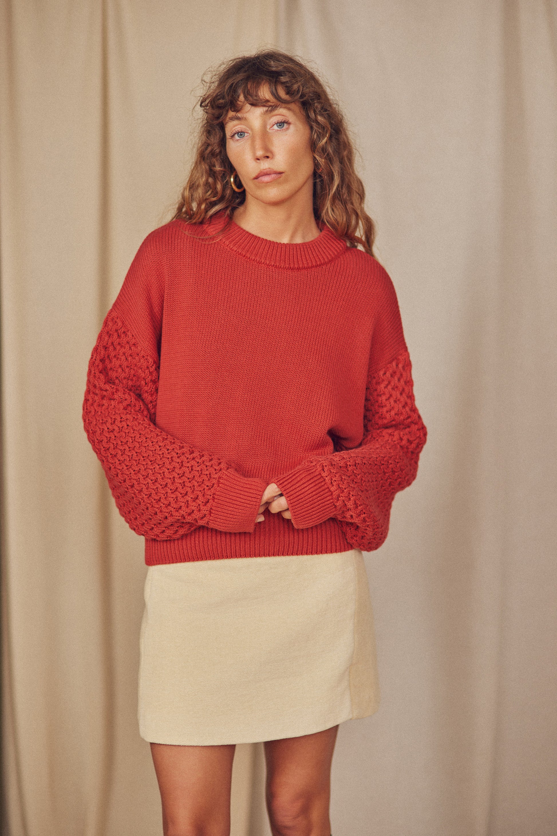 COSSAC ORGANIC VEGAN SWEATER- Poppy