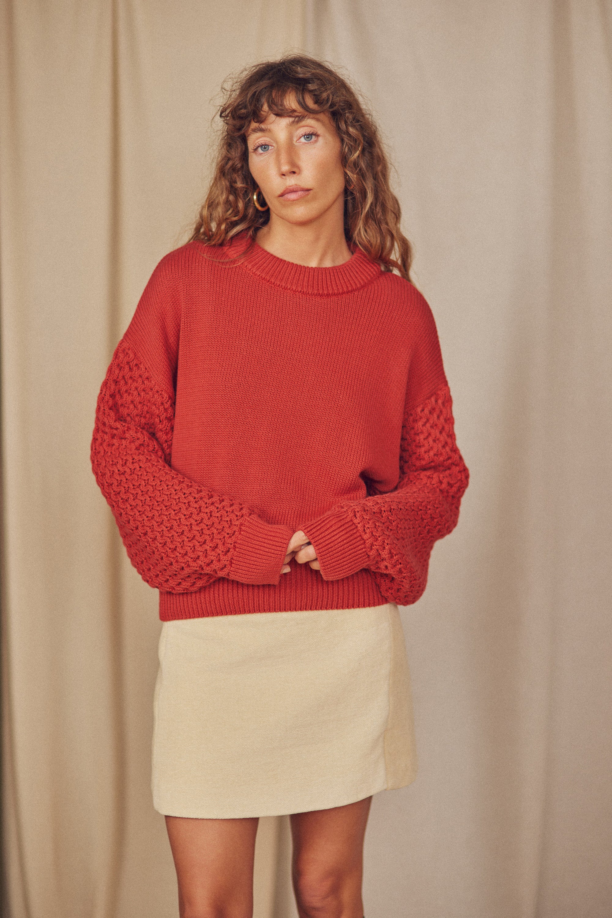 COSSAC ORGANIC VEGAN SWEATER- Poppy