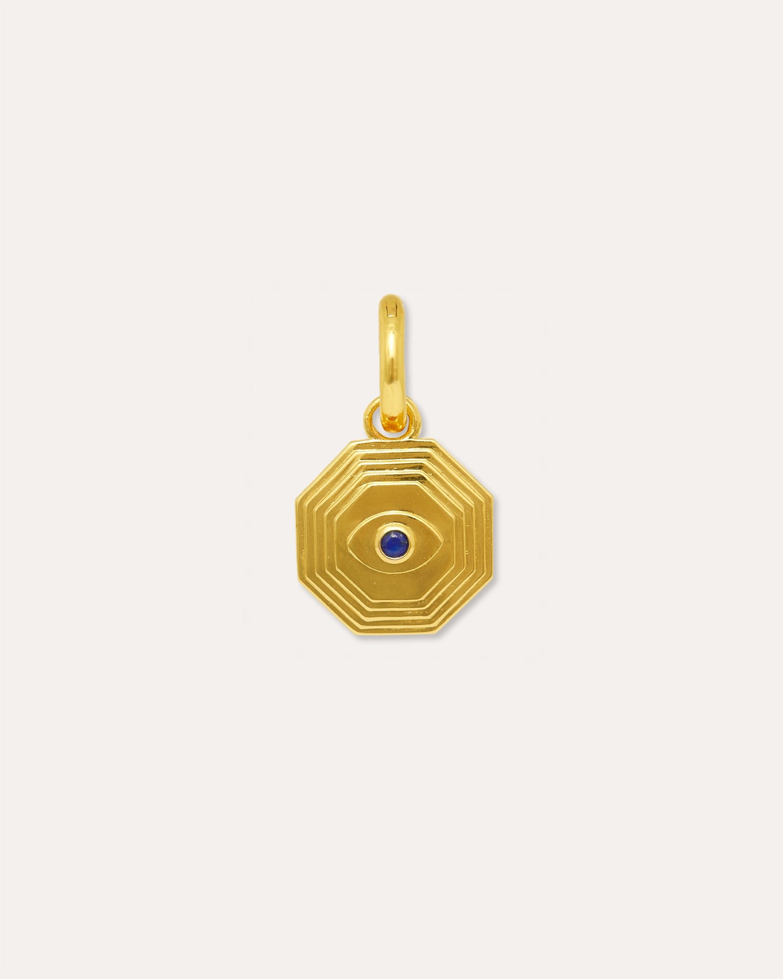 Lapis Art Deco Evil Eye Charm