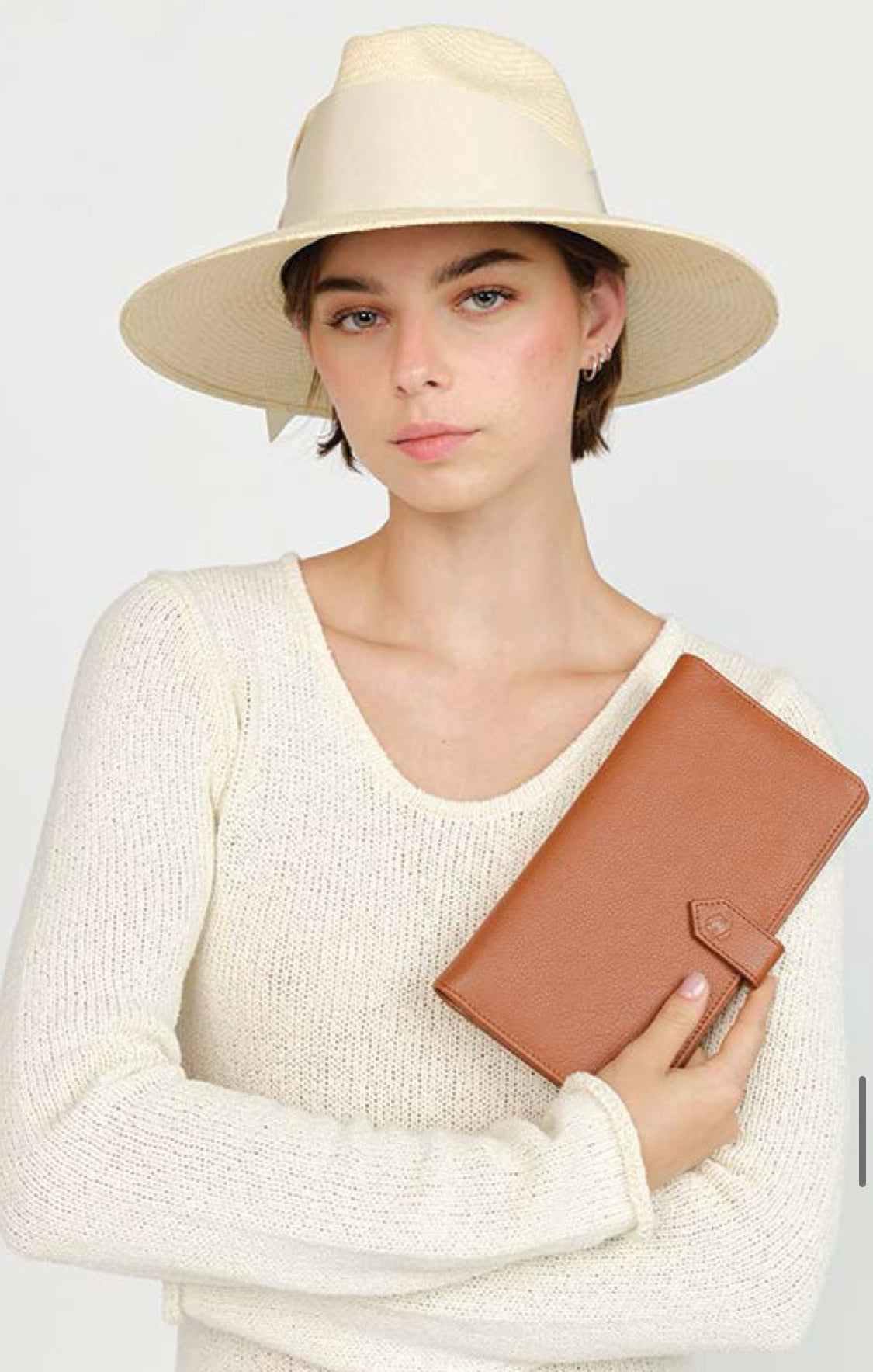 Leather Passport Holder- Black