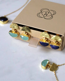 Mina Lapis Drop Stud Earrings