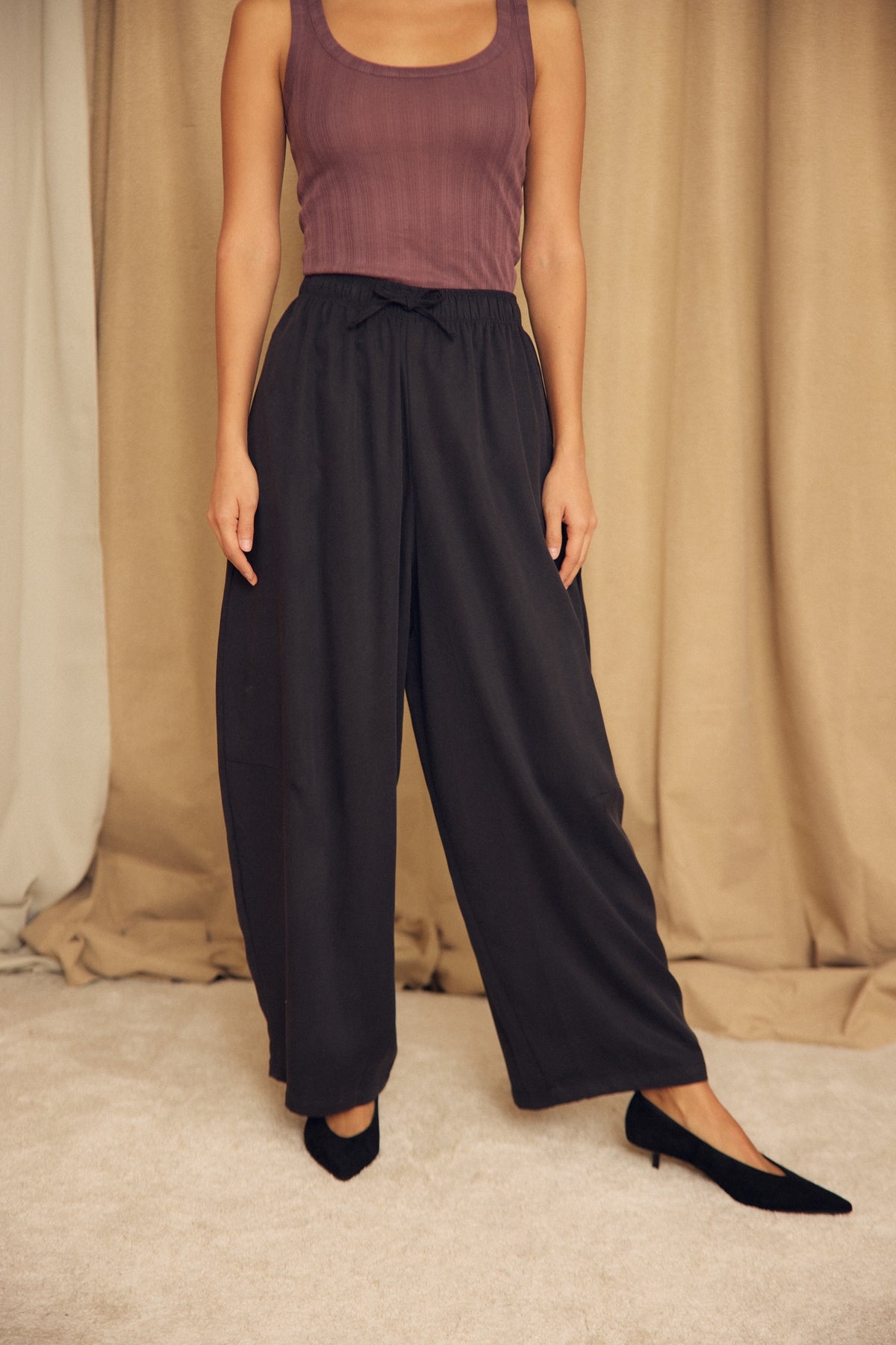 Cossac  Organic Cotton and Lyocell Ribbed Tank - Cocoa