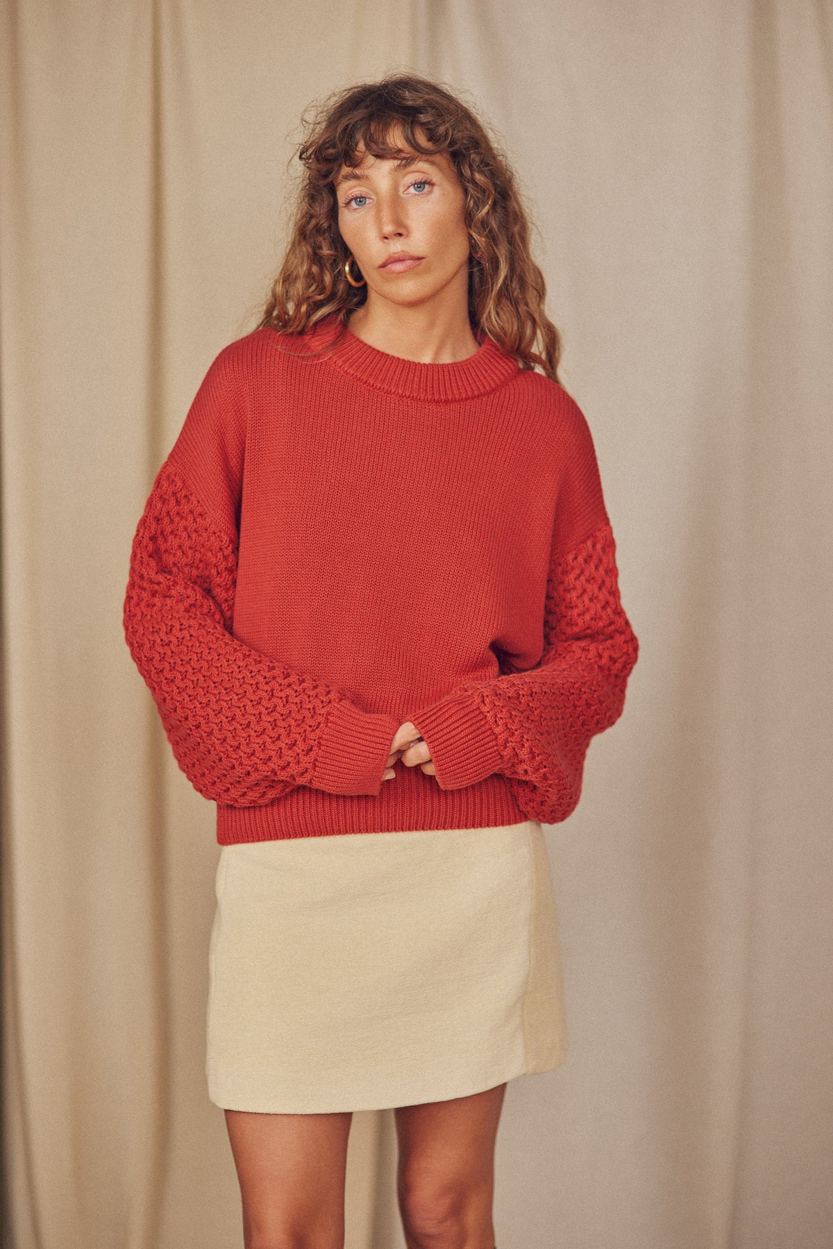 COSSAC ORGANIC VEGAN SWEATER- Poppy