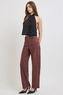 Risen Slouchy Baggy Pants- Choco Brown