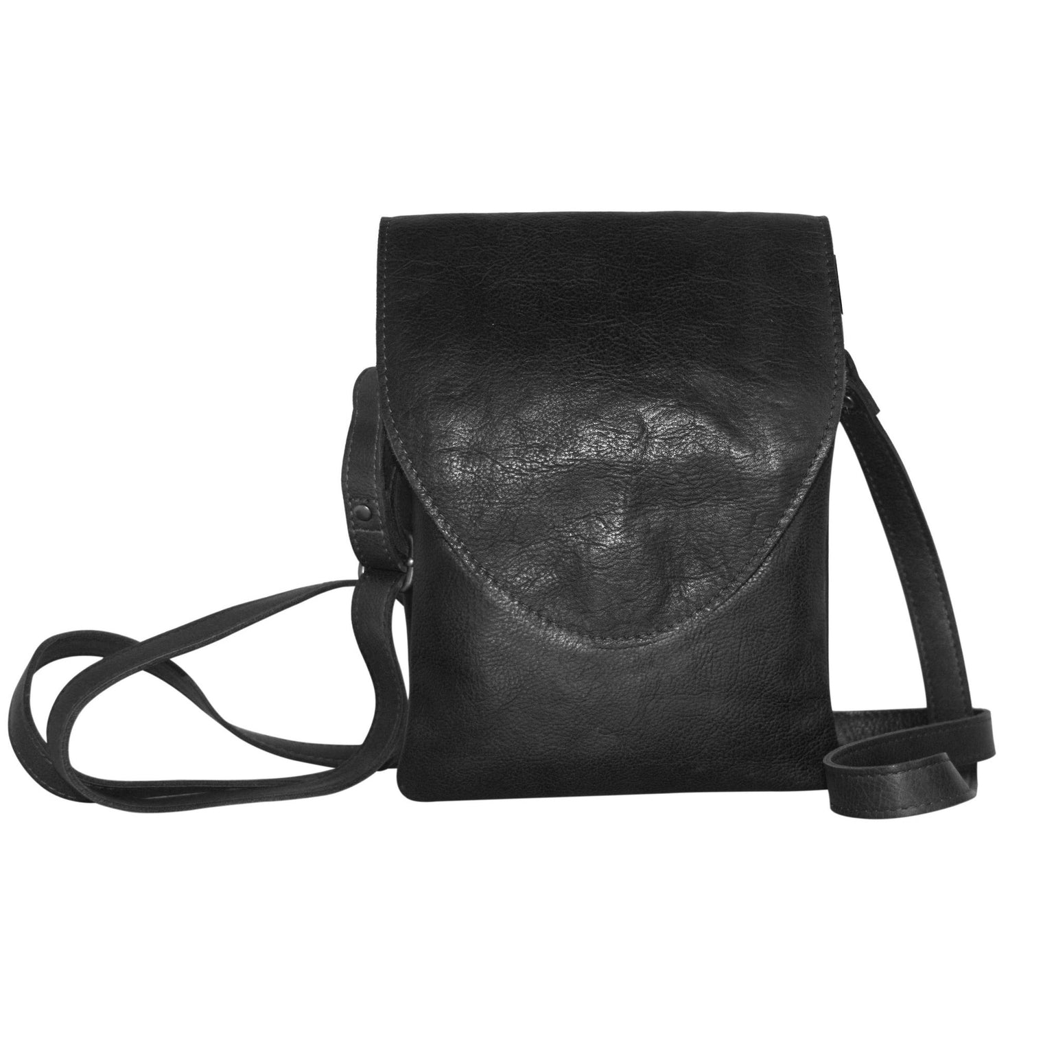 Latico Peck Leather Crossbody Bag- Black