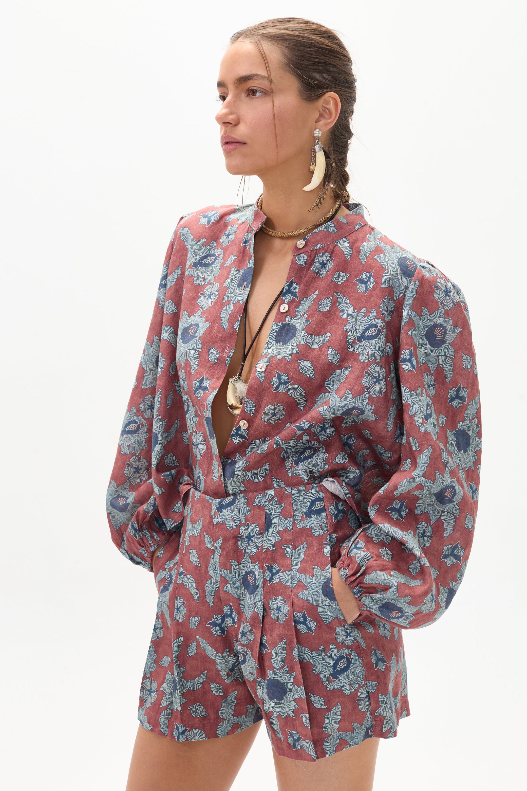 Meknes Linen Shirt - Matilde Print