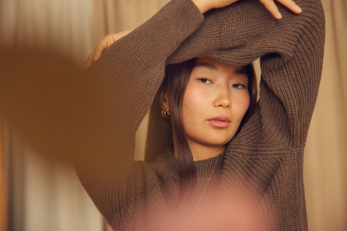 Cossac Organic Vegan Sweater in Cocoa