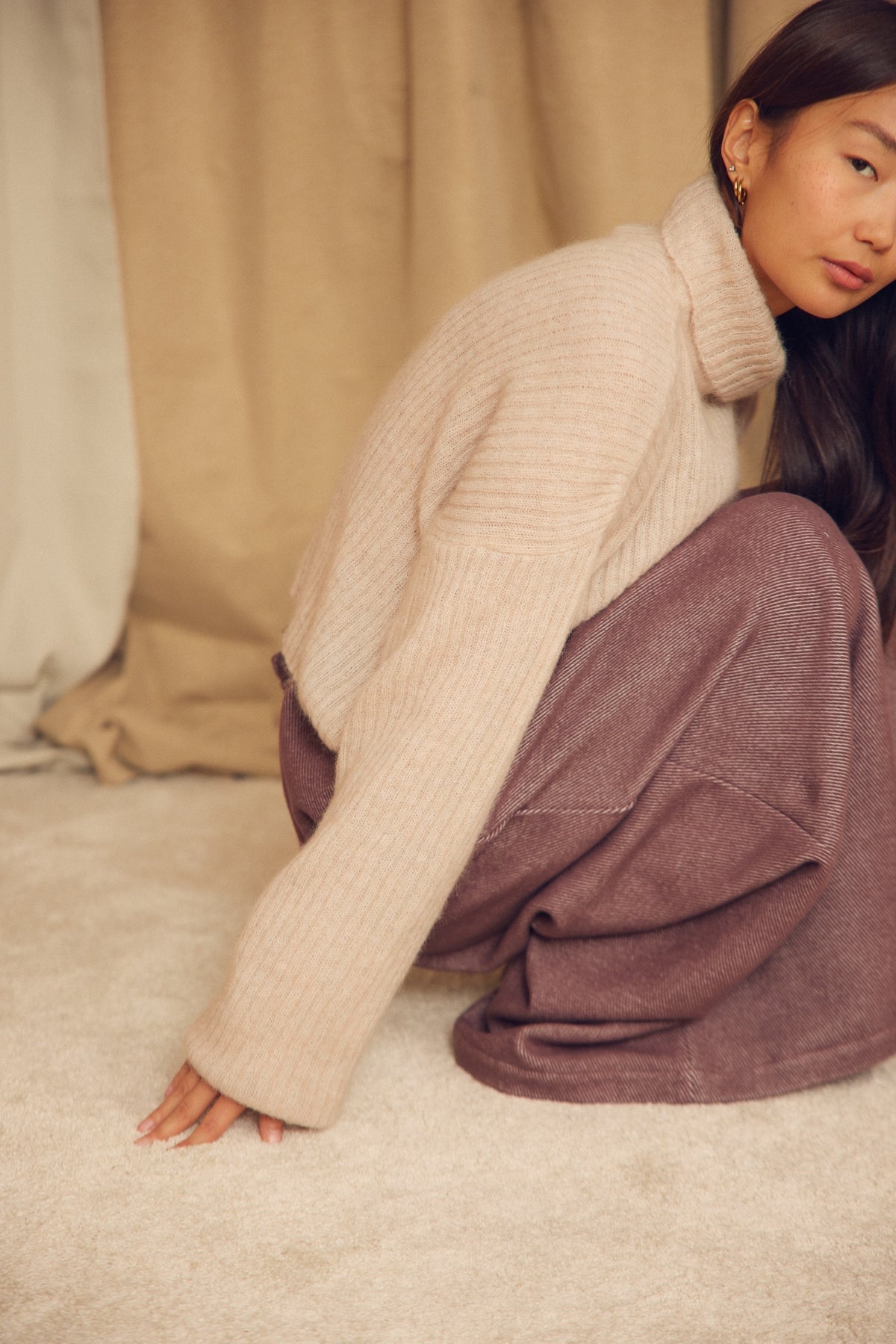 Cossac Alpaca Wool Turtleneck - Ecru
