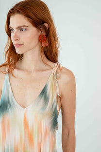 Cossac Ecovero Maxi Dress in multicolor print
